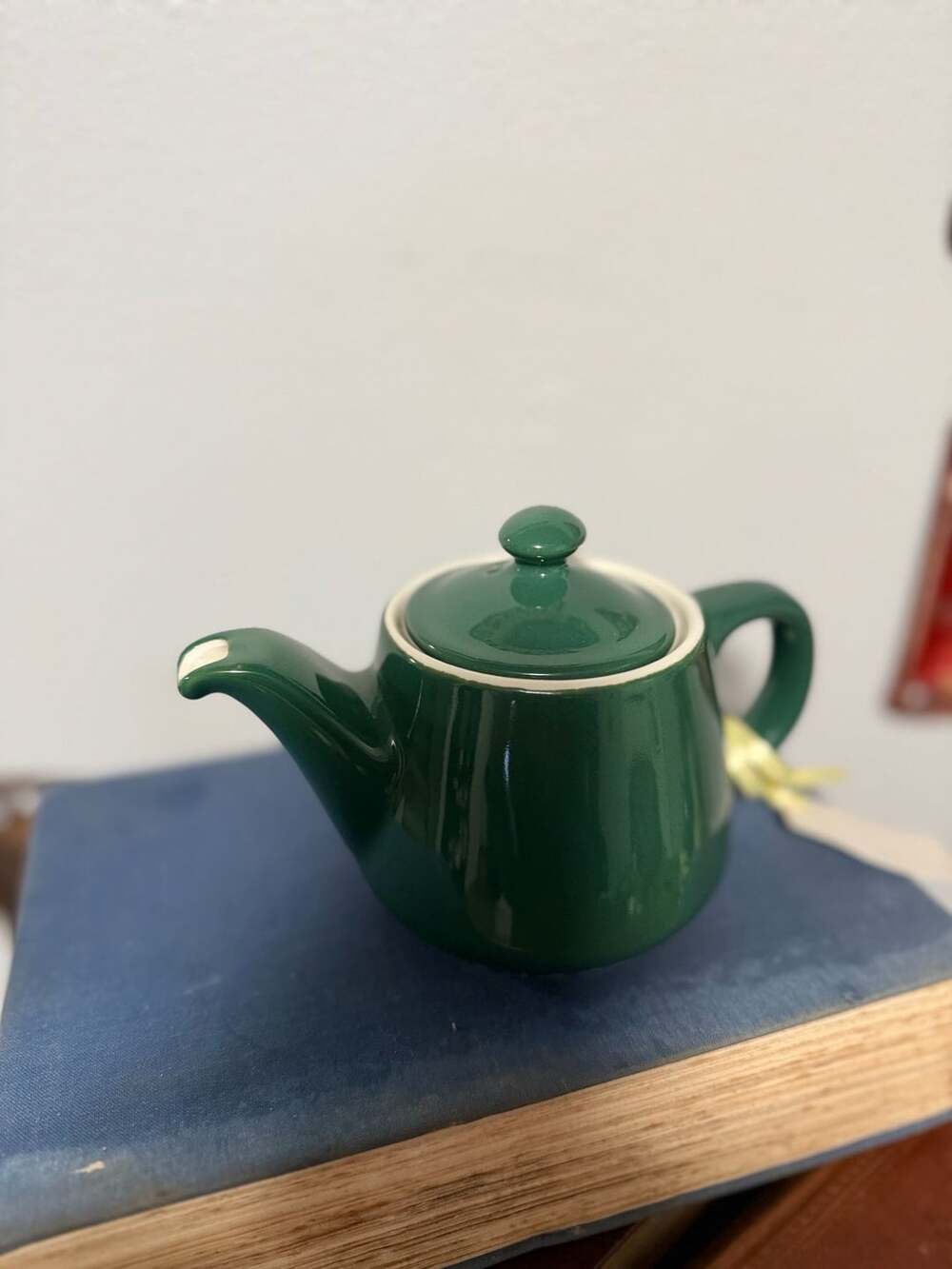 Vintage Hall Forest Green Single Serve Teapot With Lid